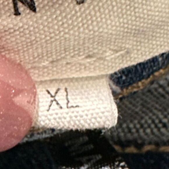 Risen‎ Taylor High Rise Crossover Waist Destroyed Denim Shorts Women's XL Blue - Picture 5 of 9